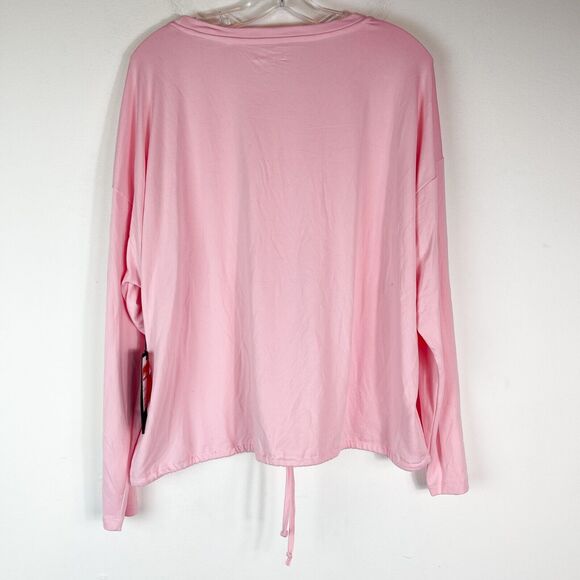 Wildfox NWT Women's Pink Wake Up Prosecco Pajama Top Size XL - Picture 3 of 6